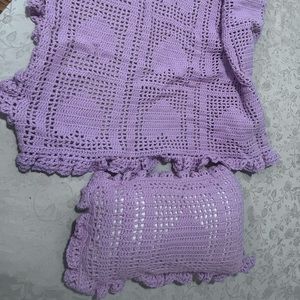 Handmade crochet bedding set